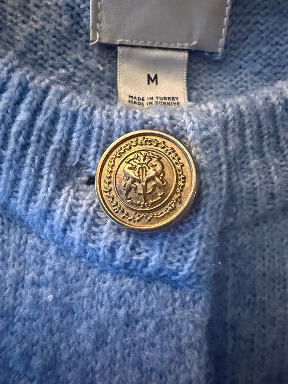 Maeve Powder Blue Short Sleeve Button-Up Cardigan - Picture 4 of 5